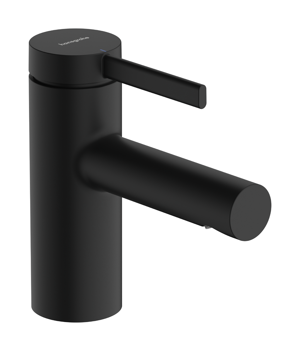 Picture of HANSGROHE Zesis S Pillar tap 70 with lever handle for cold water or pre-adjusted water without waste set #74713670 - Matt Black