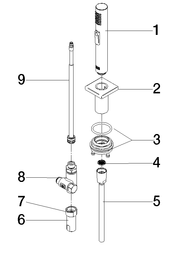 Bild von DORNBRACHT Spülbrausegarnitur - Platin #27723970-08
