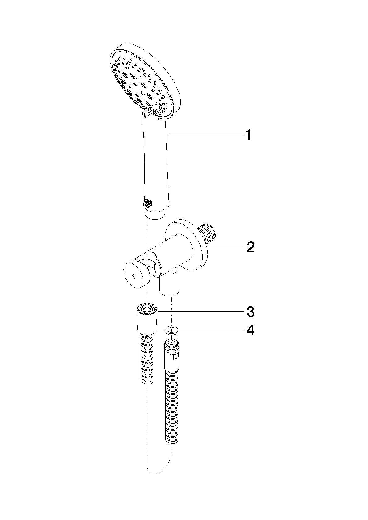 Bild von DORNBRACHT Schlauchbrausegarnitur mit integriertem Brausehalter FlowReduce - Light Gold gebürstet #27803660-270010