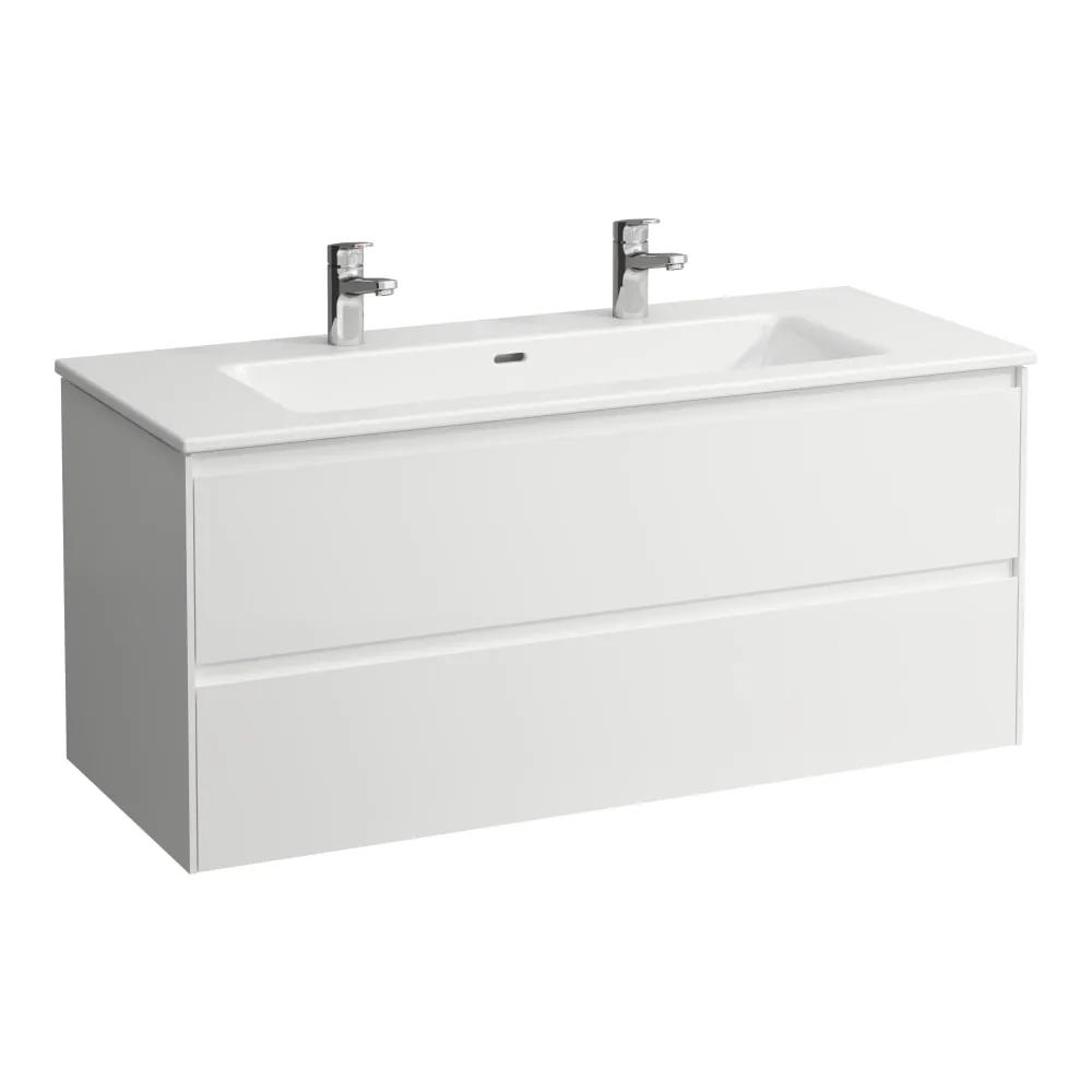 Obrázek LAUFEN PRO S Umyvadlo 'slim' se skříňkou 1200 mm, se 2 zásuvkami, vč. dělícího systému do zásuvek 1200 x 500 x 540 mm #H8649692661071