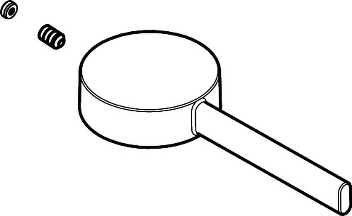 Picture of HANSGROHE Handle incl. screw and screw-cover #87868670 - Matt Black