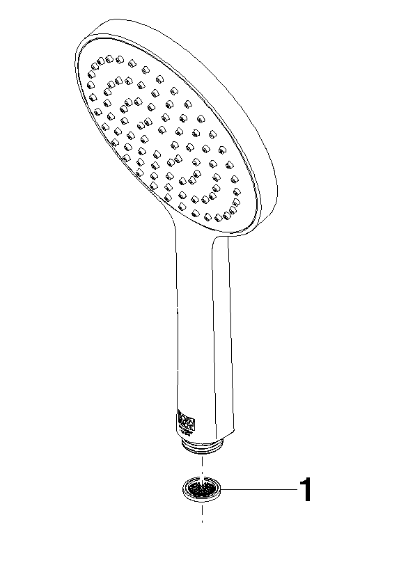 Bild von DORNBRACHT SERIENNEUTRAL Handbrause FlowReduce - Platin #28027979-080010