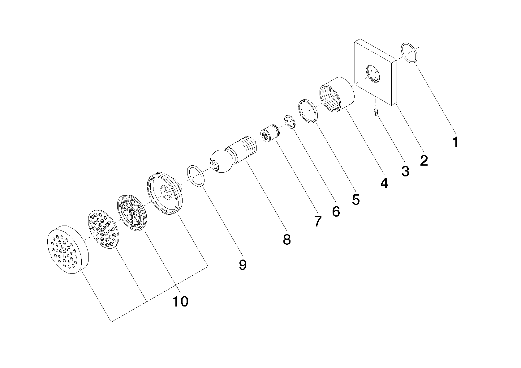 Bild von DORNBRACHT Seitenbrause ohne Mengenregulierung FlowReduce - Schwarz matt #28518782-33
