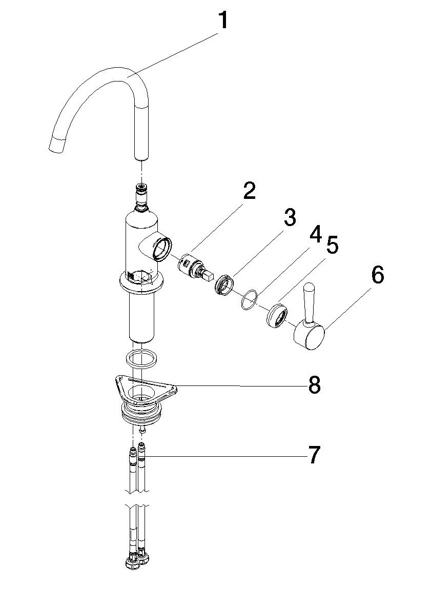 Bild von DORNBRACHT VAIA BAR TAP Einhebelmischer - Bronze gebürstet #33805809-42