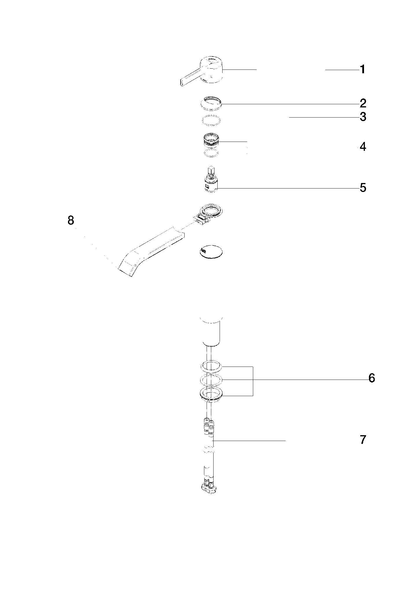 Bild von DORNBRACHT IMO Waschtisch-Einhandbatterie mit erhöhtem Standfuß ohne Ablaufgarnitur - Chrom #33537671-00