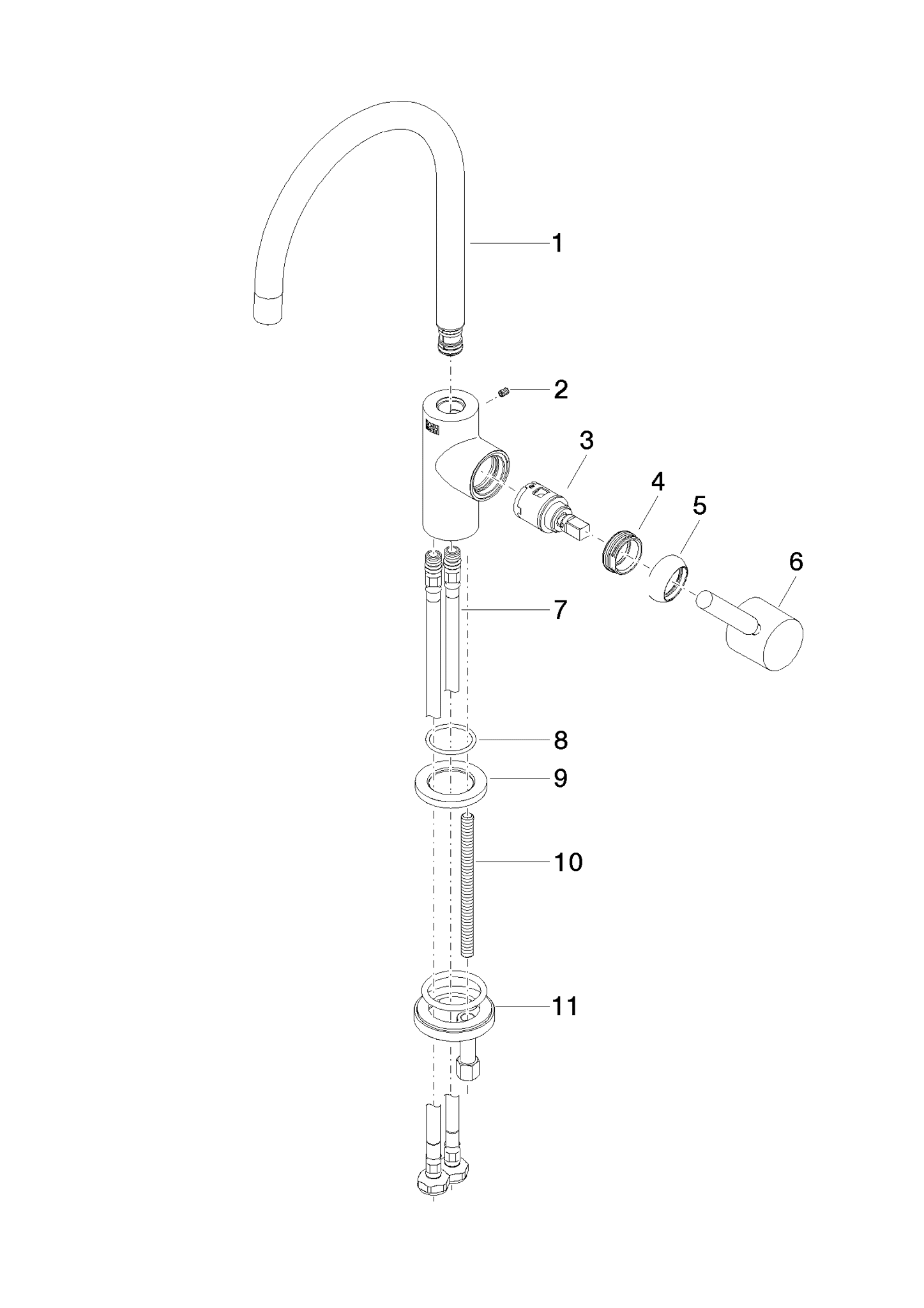 Bild von DORNBRACHT TARA BAR TAP Einhebelmischer - Bronze gebürstet #33805888-42