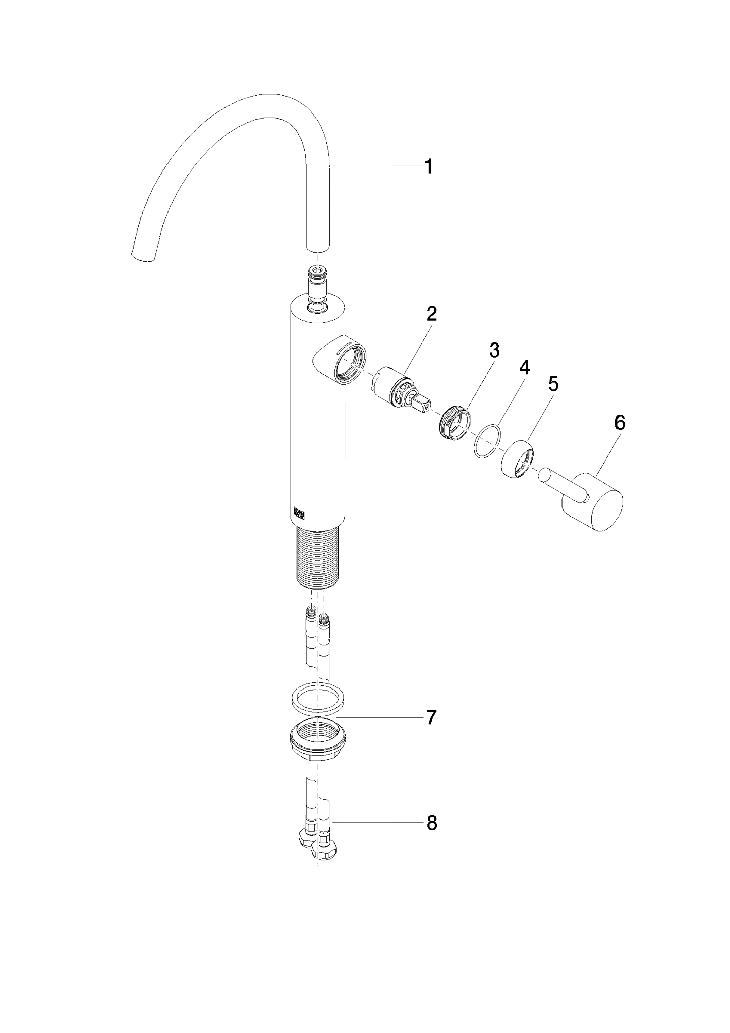Bild von DORNBRACHT META Waschtisch-Einhandbatterie mit erhöhtem Standfuß ohne Ablaufgarnitur - Light Gold gebürstet #33534661-27
