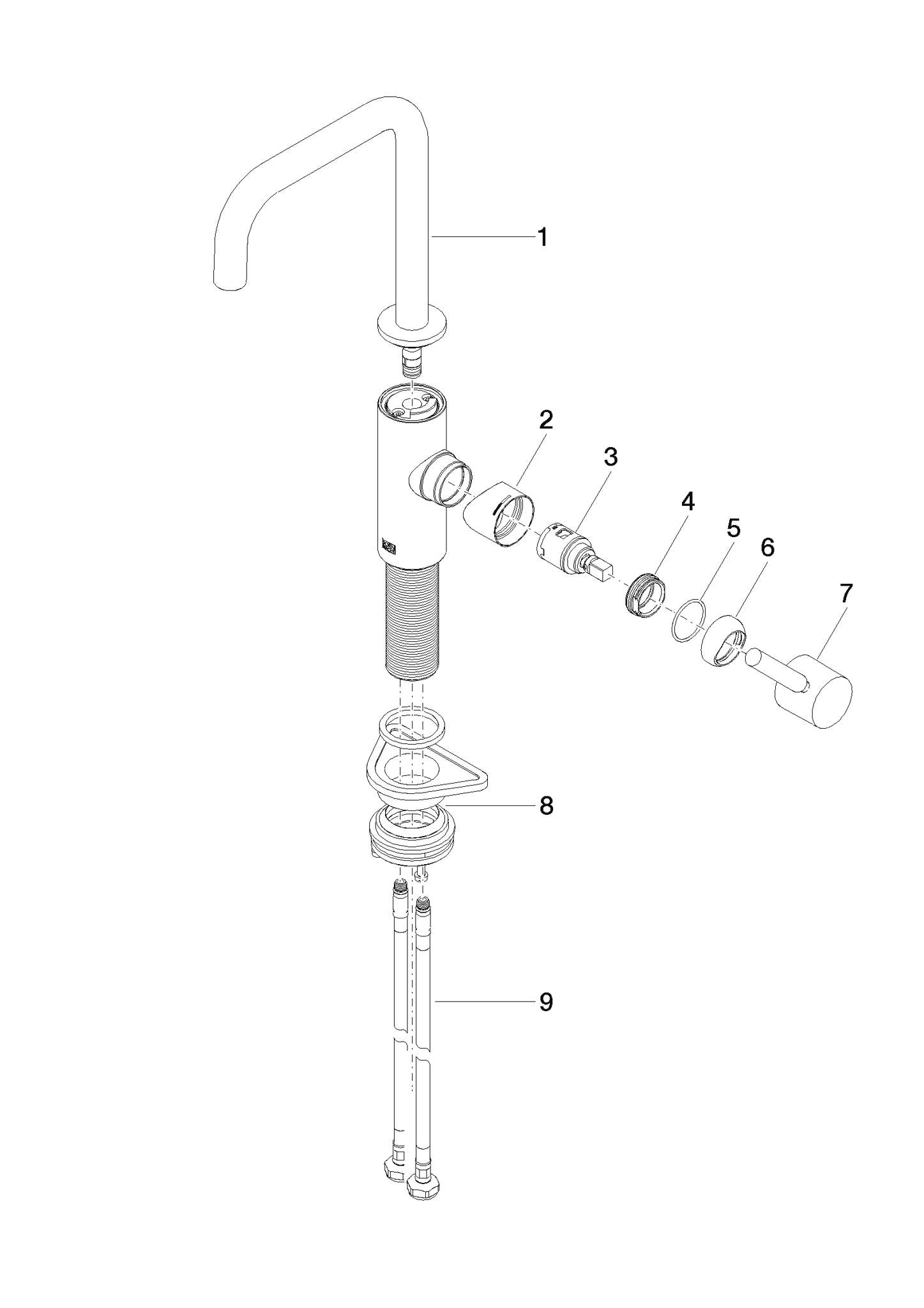 Bild von DORNBRACHT META SQUARE BAR TAP Einhebelmischer - Bronze gebürstet #33805861-42