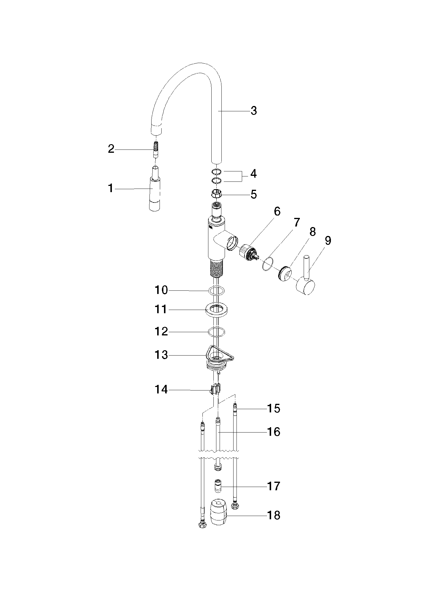 Bild von DORNBRACHT TARA Einhebelmischer Pull-down mit Brausefunktion - Bronze gebürstet #33870888-42