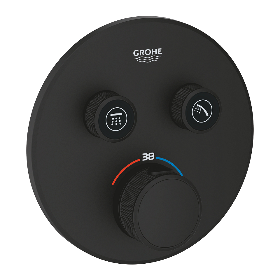 Bild von GROHE Grohtherm SmartControl Unterputz-Thermostat mit 2 Absperrventilen #29507KF0 - phantom black