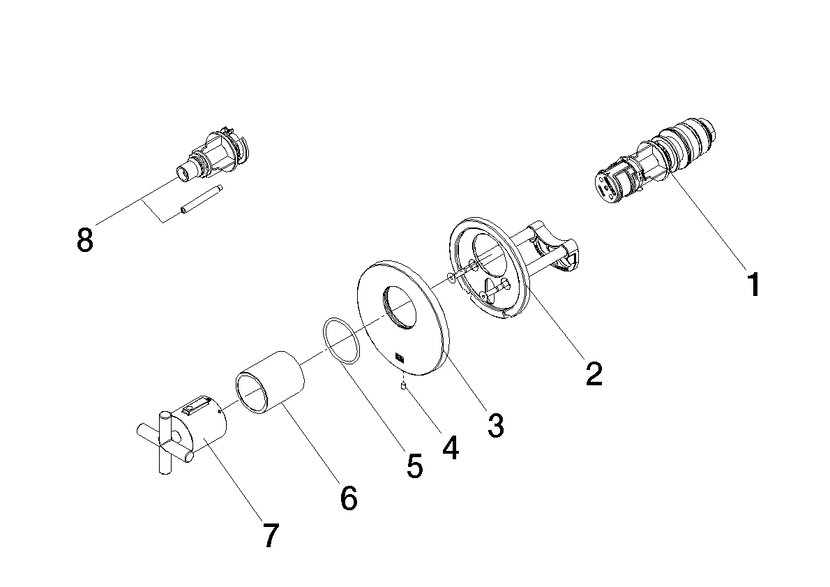 Bild von DORNBRACHT TARA xTOOL UP-Thermostat ohne Mengenregulierung 3/4" - Bronze gebürstet #36503892-42
