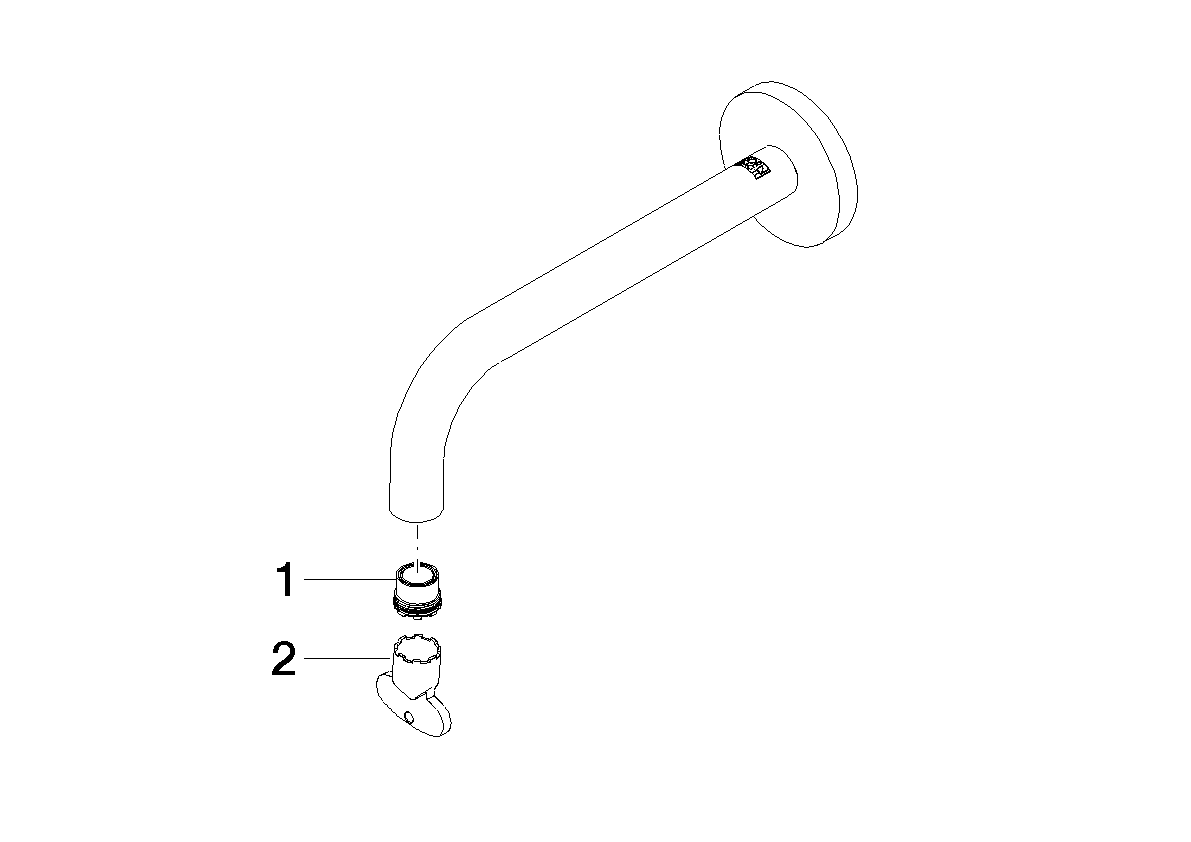 Bild von DORNBRACHT Auslauf für Waschtisch Wand 190 mm, 5,7 l/min. - Bronze gebürstet #90282235100-42