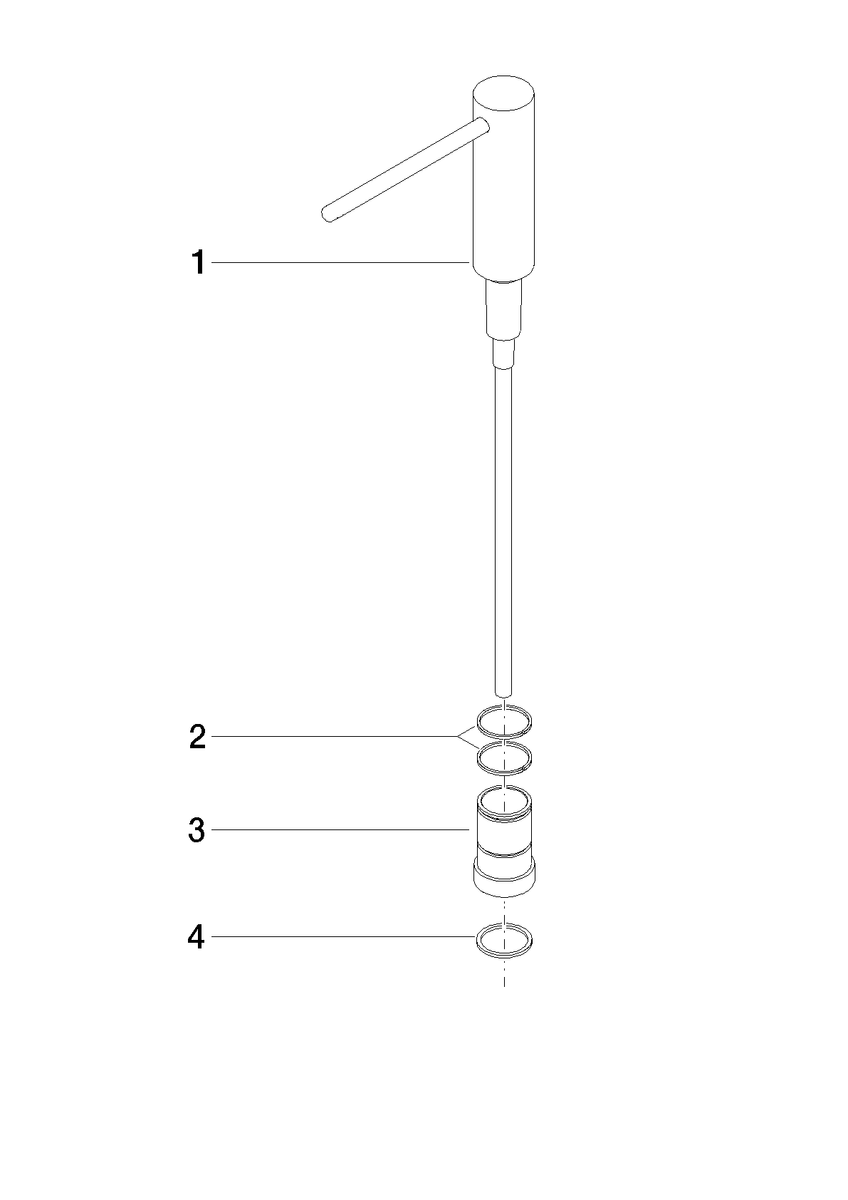 Bild von DORNBRACHT Spender Kopf kpl. Einbauvariante ohne Rosette - Bronze gebürstet #90101053900-42