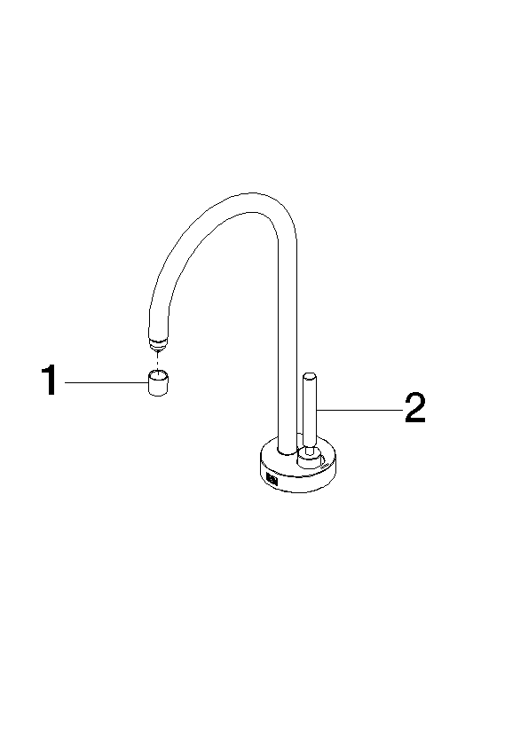 Bild von DORNBRACHT Auslauf Komplettset für Hot- and Cold Water Dispenser - Champagne gebürstet (22kt Gold) #90178728880-46