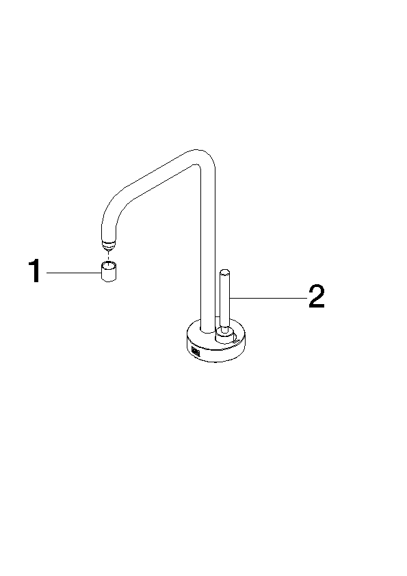 Bild von DORNBRACHT Auslauf Komplettset für Cold Water Dispenser - Platin #90178728610-08
