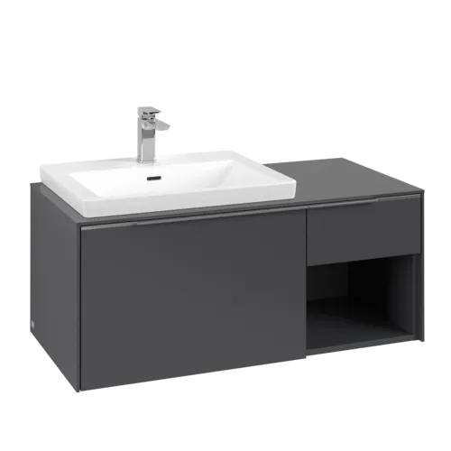 Bild von VILLEROY BOCH Subway 3.0 Waschbeckenunterschrank, 2 Auszüge, 1001 x 423 x 516 mm, Graphite / Graphite #C57200VR