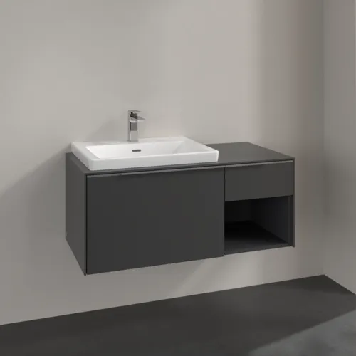 Bild von VILLEROY BOCH Subway 3.0 Waschbeckenunterschrank, 2 Auszüge, 1001 x 423 x 516 mm, Graphite / Graphite #C57200VR