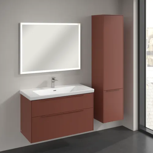 Bild von VILLEROY BOCH Subway 3.0 Hochschrank, 2 Türen, 400 x 1710 x 362 mm, Wine Red / Wine Red #C58702AH