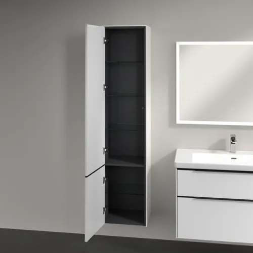 Bild von VILLEROY BOCH Subway 3.0 Hochschrank, 2 Türen, 400 x 1710 x 362 mm, Brilliant White / Brilliant White #C58601VE