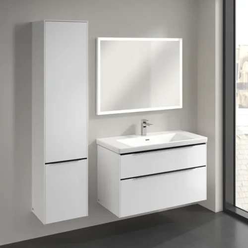 Bild von VILLEROY BOCH Subway 3.0 Hochschrank, 2 Türen, 400 x 1710 x 362 mm, Brilliant White / Brilliant White #C58601VE