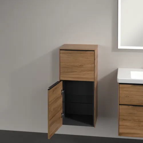 Obrázek VILLEROY BOCH Boční skříňka Subway 3.0, 1 zásuvka, 1 dvířka, 400 x 860 x 362 mm, dub Kansas / dub Kansas #C59401RH