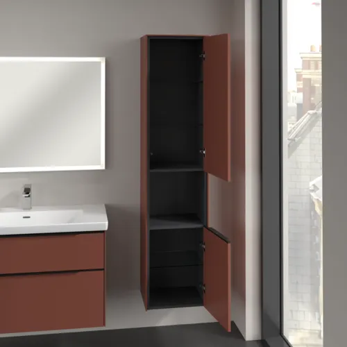 Bild von VILLEROY BOCH Subway 3.0 Hochschrank, 2 Türen, 400 x 1710 x 362 mm, Wine Red / Wine Red #C58901AH