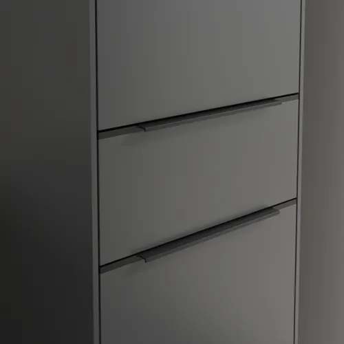 Bild von VILLEROY BOCH Subway 3.0 Hochschrank, 2 Türen, 1 Auszug, 400 x 1710 x 362 mm, Graphite / Graphite #C59101VR