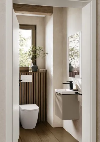 Bild von VILLEROY BOCH Subway 3.0 WC-Sitz, mit Absenkautomatik (SoftClosing), mit abnehmbaren Sitz (QuickRelease), Stone White #8M42S1RW