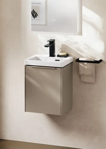 Bild von VILLEROY BOCH Subway 3.0 Waschbeckenunterschrank, 1 Tür, 351 x 429 x 309 mm, Taupe #C58302VM
