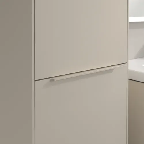Bild von VILLEROY BOCH Subway 3.0 Hochschrank, 1 Tür, 1 Wäscheklappe, 450 x 1710 x 362 mm, Cashmere Grey / Cashmere Grey #C59202VN