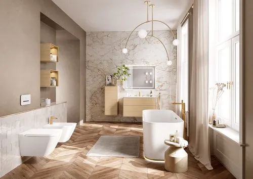 Bild von VILLEROY BOCH Conum Einhebel-Bidetarmatur, Brushed Gold #TVB12700100076