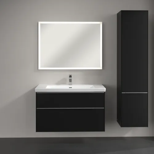 Bild von VILLEROY BOCH Subway 3.0 Hochschrank, 2 Türen, 400 x 1710 x 362 mm, Volcano Black / Volcano Black #C58700VL
