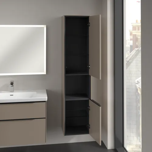Bild von VILLEROY BOCH Subway 3.0 Hochschrank, 2 Türen, 400 x 1710 x 362 mm, Taupe / Taupe #C58901VM