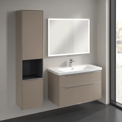 Bild von VILLEROY BOCH Subway 3.0 Hochschrank, 2 Türen, 400 x 1710 x 362 mm, Taupe / Taupe #C58800VM