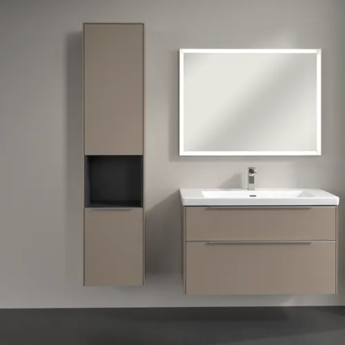 Bild von VILLEROY BOCH Subway 3.0 Hochschrank, 2 Türen, 400 x 1710 x 362 mm, Taupe / Taupe #C58800VM