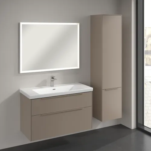 Bild von VILLEROY BOCH Subway 3.0 Hochschrank, 2 Türen, 400 x 1710 x 362 mm, Taupe / Taupe #C58702VM
