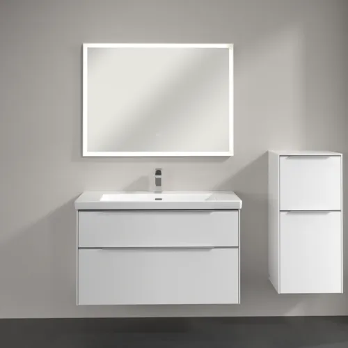 Bild von VILLEROY BOCH Subway 3.0 Seitenschrank, 1 Auszug, 1 Tür, 400 x 860 x 362 mm, Pure White / Pure White #C59500VF