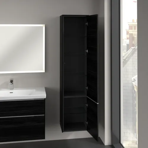 Obrázek VILLEROY BOCH Vysoká skříň Subway 3.0, 2 dveře, 400 x 1710 x 362 mm, černý dub #C58700AB