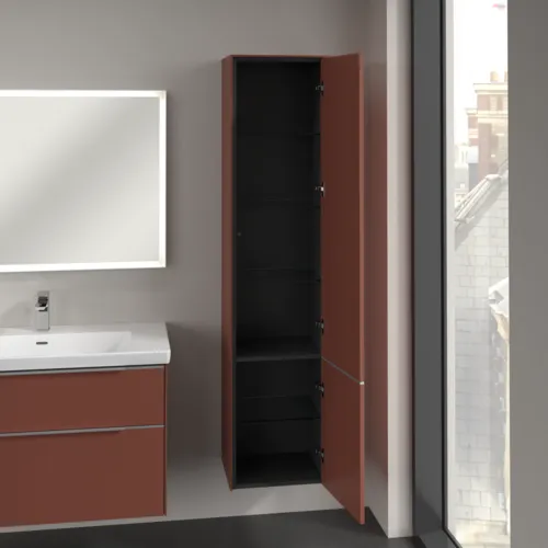 Bild von VILLEROY BOCH Subway 3.0 Hochschrank, 2 Türen, 400 x 1710 x 362 mm, Wine Red / Wine Red #C58700AH