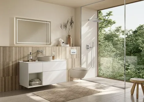 Picture of VILLEROY BOCH Antao Surface-mounted washbasin, 400 x 395 x 145 mm, Almond CeramicPlus, without overflow #4A7240AM
