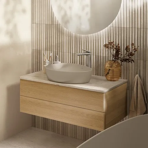 Bild von VILLEROY BOCH Antao Aufsatzwaschbecken, 510 x 400 x 146 mm, Almond CeramicPlus, ohne Überlauf #4A7351AM
