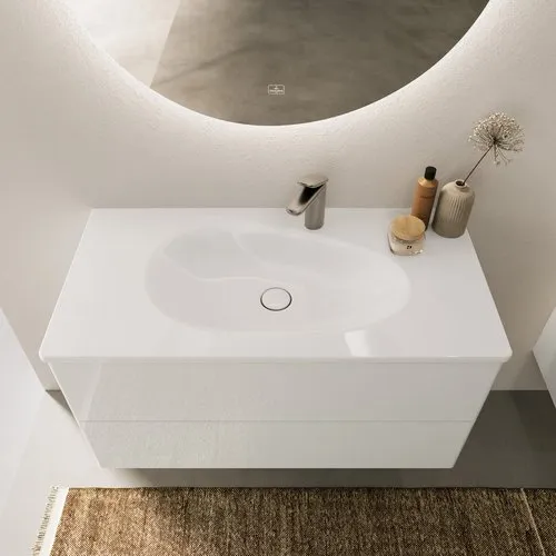 Bild von VILLEROY BOCH Antao Schrankwaschtisch, 1000 x 500 x 150 mm, Weiß Alpin CeramicPlus, ohne Überlauf #4A76A2R1