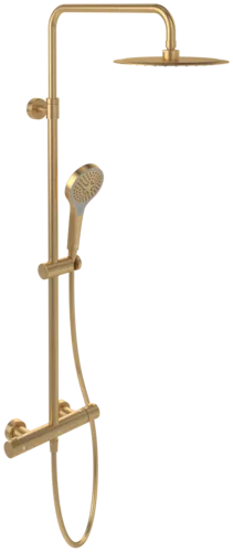 Bild von VILLEROY BOCH Verve Showers Duschsystem mit drei Funktionen für Wandmontage, Brushed Gold #TVS10900500076