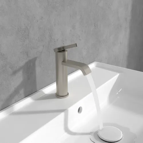 Bild von VILLEROY BOCH Dawn Einhebel-Waschtischarmatur ohne Ablaufgarnitur, Brushed Nickel Matt #TVW10610315264