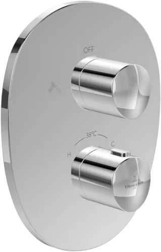 Bild von VILLEROY BOCH Antao Unterputz-Thermostat mit Zweiwege-Mengenregulierung, Chrom #TVS11100200061
