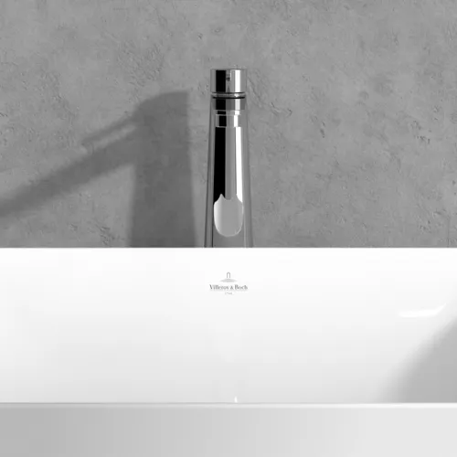Bild von VILLEROY BOCH Conum Einhebel-Waschtischarmatur erhöht mit Push-Open-Ablaufgarnitur, Chrom #TVW12700500061