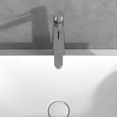 Bild von VILLEROY BOCH Conum Einhebel-Waschtischarmatur erhöht mit Push-Open-Ablaufgarnitur, Chrom #TVW12700500061