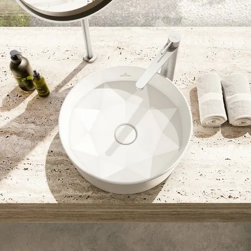 Bild von VILLEROY BOCH Conum Einhebel-Waschtischarmatur erhöht mit Push-Open-Ablaufgarnitur, Brushed Nickel Matt #TVW12700500064