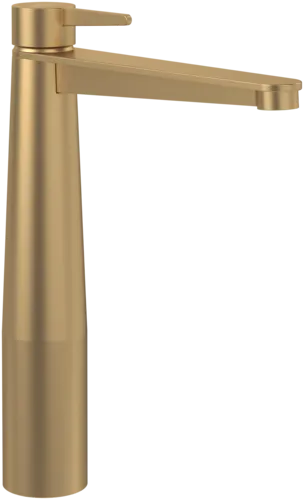 Bild von VILLEROY BOCH Conum Einhebel-Waschtischarmatur erhöht mit Push-Open-Ablaufgarnitur, Brushed Gold #TVW12700500076