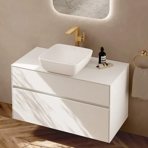 Bild von VILLEROY BOCH Mettlach Einhebel-Waschtischarmatur erhöht ohne Ablaufgarnitur, Brushed Gold #TVW12600300076